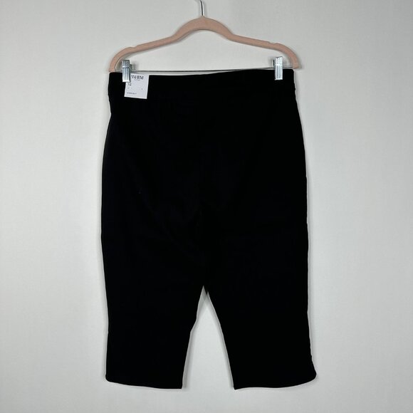 NWT White House Black Market Pullon Straight Capri Black 10 #WHBM15 - Picture 3 of 9